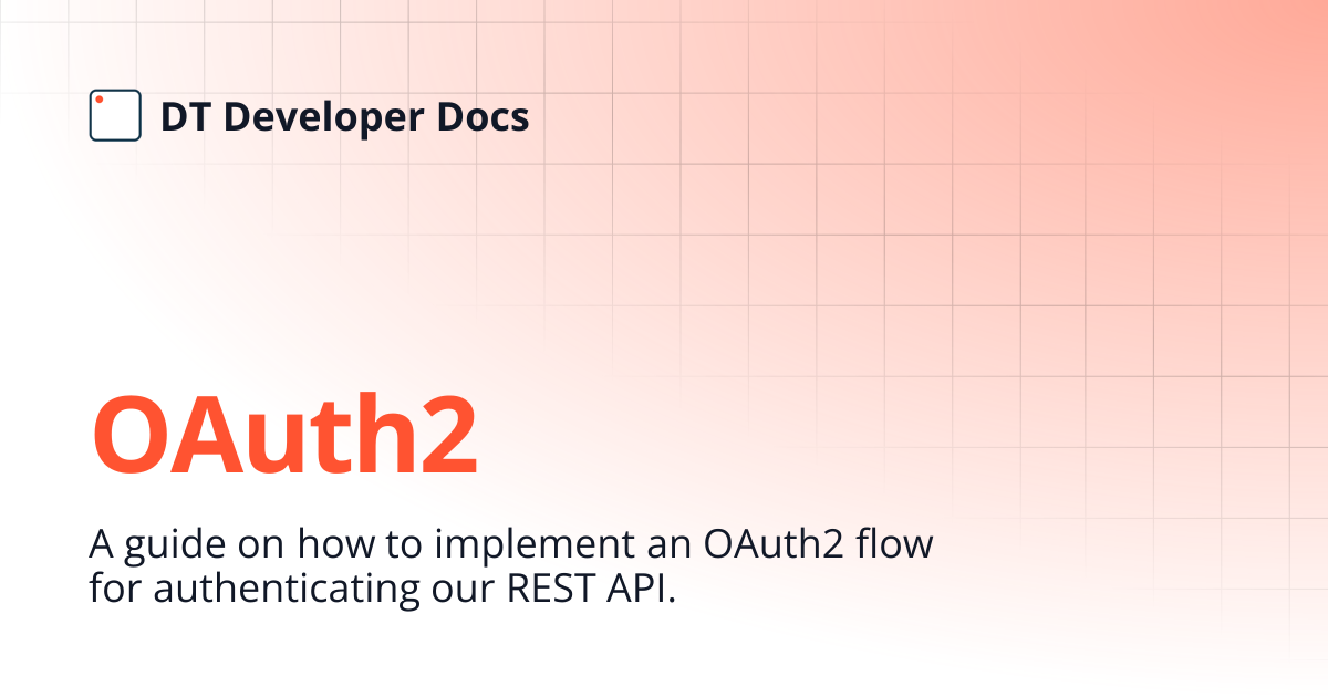 OAuth2 | DT Developer Docs